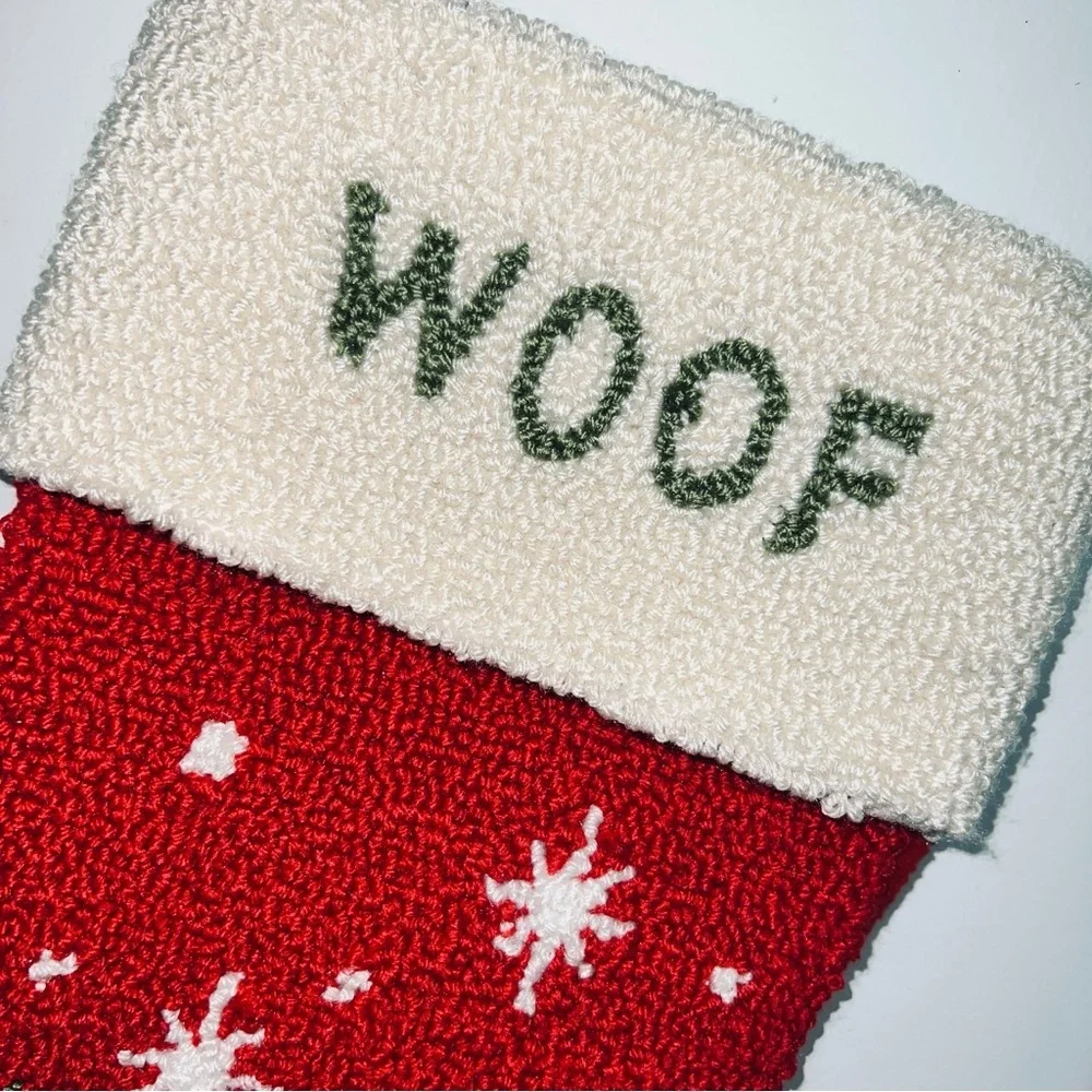 Dog Christmas Stockings - Hooked Wool Look - Black Lab Design -Set of 2